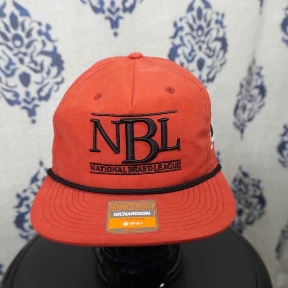NBL National Beard League Snapback Hat Cap Orange New